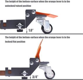 img 3 attached to 🔧 Enhance Mobility and Efficiency: Mofeez Mobile Base Wheels Kit - 400lbs Loading Capacity for Woodworking Equipment Moving, Smooth Rolling with Rubber Wheels, Bushings, and Bearings