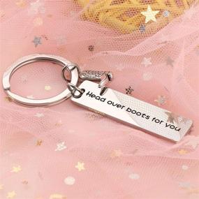 img 1 attached to 👢 PLITI Cowboy Cowgirl Boots Keychain | Western Style Love Boots Keychains for Couples | boyfriend Gift, His and Hers Keychains for Western Enthusiasts