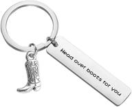 👢 pliti cowboy cowgirl boots keychain | western style love boots keychains for couples | boyfriend gift, his and hers keychains for western enthusiasts logo