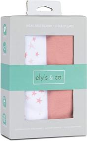 img 3 attached to Ely's & Co. Baby Wearable Blanket │Sleep Bag 2-Pack Set - 100% Interlock Knit Cotton for Baby Girl (6-12 Months) - Dusty Rose Stars & Solid Dusty Rose: Premium Comfort and Style