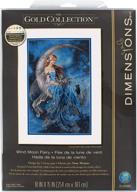 🌙 multi-colored wind moon fairy cross stitch kit with enhanced dimensions logo