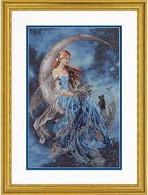 img 1 attached to 🌙 Multi-Colored Wind Moon Fairy Cross Stitch Kit with Enhanced DIMENSIONS