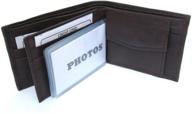 👜 premium brown leather bifold pouch wallet: stylish and functional logo