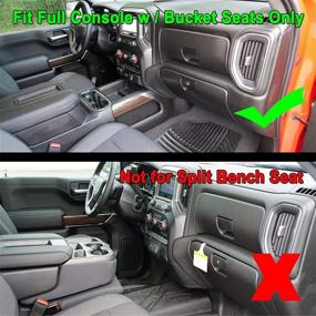 img 3 attached to JKCOVER Органайзер для центральной консоли, совместимый с (2019-2021) Chevy Silverado 1500/GMC Sierra 1500 и 2020-2021 Silverado/Sierra 2500/3500 HD - Дополнительные аксессуары для полной консоли с сиденьями-ведро ТОЛЬКО, синий.