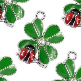 img 1 attached to Clover Ladybug Charms Pendants Wholesale