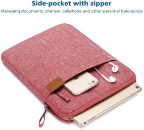 img 1 attached to 📱 Water Repellent iPad Mini 4 Sleeve & Tablet Sleeve - Protective Bag for Samsung Galaxy Tab A 8-Inch/ASUS ZenPad, Red