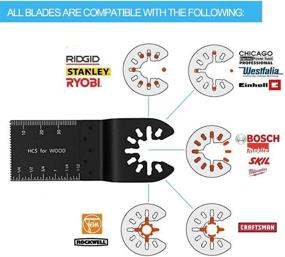 img 2 attached to 🔪 60 Pack of AxPower Oscillating Tool Saw Blades for Woodwork Carpenter-Compatible with Fein SKIL Westfalia Bosch Dremel Craftsman Ridgid Ryobi Makita Milwaukee Dewalt Rockwell: Quick Release Blades for Efficient Cutting