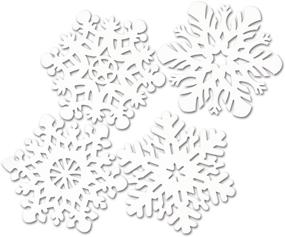 img 1 attached to ❄️ Beistle 4-Pack of Packaged 14-Inch Snowflake Cutouts