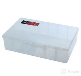 img 6 attached to Outuxed 2pack Clear Plastic Organizer Box with 36 Grids for Jewelry, Crafts, and Fishing Tackle - Adjustable Dividers and Label Stickers Included