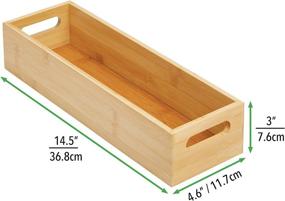 img 1 attached to MDesign Bamboo Kitchen Cabinet Organizer Storage & Organization