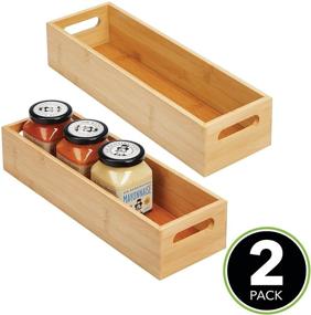 img 3 attached to MDesign Bamboo Kitchen Cabinet Organizer Storage & Organization