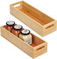 mdesign bamboo kitchen cabinet organizer storage & organization логотип