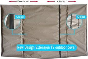 img 4 attached to Outdoor TV Cover Beige (Fits 58-65 inch) Extension