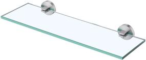 img 4 attached to 🛁 16-Inch KES Glass Bathroom Shelf with Tempered Glass, Wall-Mounted SUS 304 Stainless Steel Brushed Finish, A2024S41-2