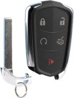 🔑 smart remote shell case & pad for cadillac ats, ct6, cts, srx, xt5, xts - key fob keyless entry logo