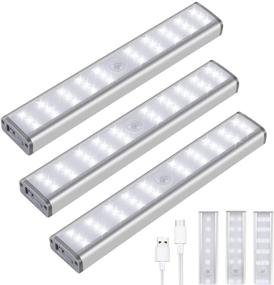 img 4 attached to 🔦 30 LED Dimmable Motion Sensor Closet Lights: Wireless and Rechargeable, Perfect for Cupboards, Wardrobes, and Kitchens (3 Pack)