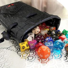 img 3 attached to 🎲 Dice Pouch Perfect: Luxurious Leather Drawstring Bag for Gamers