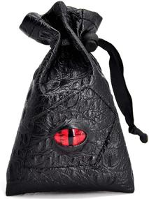 img 4 attached to 🎲 Dice Pouch Perfect: Luxurious Leather Drawstring Bag for Gamers