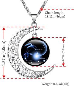 img 3 attached to 🌙 Stylish Moonglow 12 Constellation Necklace for Women: Astrology Galaxy Pendant Fashion Jewelry and Gifts for Teen Girls