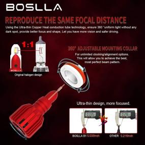 img 1 attached to BOSLLA Minimal LED Headlight Bulbs Conversion Kit - H11 H8 All-in-One Low Beam/Fog Light Bulb, 6500K 60W 7200lm Cool White