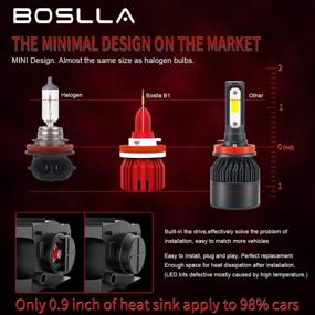 img 3 attached to BOSLLA Minimal LED Headlight Bulbs Conversion Kit - H11 H8 All-in-One Low Beam/Fog Light Bulb, 6500K 60W 7200lm Cool White