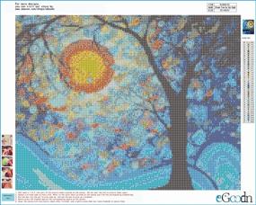 img 2 attached to 🖼️ eGoodn 5D Diamond Painting Full Drill Kit - Round Beads - Paint by Number Art Craft Wall Decor - Van Gogh's Dream Tree - Canvas 19.7" x 15.8" - No Frame Included