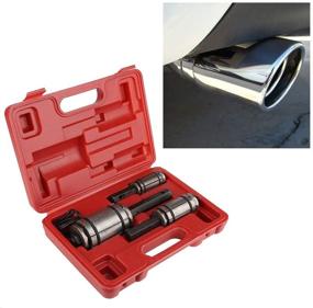 img 2 attached to Enhance Your Exhaust System with Qiilu Tail Pipe Expander Set - 3Pcs Exhaust Pipes Muffler Spreader Kit