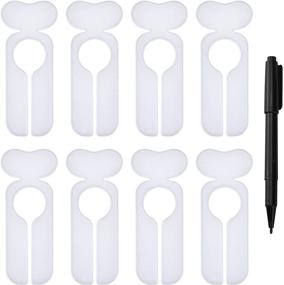 img 4 attached to 👚 WILLBOND 20 Pack Rectangular Clothing Rack Size Dividers - Closet Dividers with Heart-Shaped Design for Home, Closet, and Cloth Store Organization