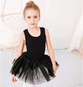 img 2 attached to 👗 Girls Cute Tutu Dress Ballet Leotard for Dance - Perfect for Toddlers, Little Kids, and Big Kids