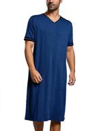 🌙 enjoybuy men's sleepshirt nightgown sleepwear nightwear for sleep & lounge logo