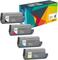 🖨️ do it wiser 4-pack toner cartridges for oki c711/c710 - 43866101 43866103 43866104 43866102 (black cyan magenta yellow) compatible printer cartridges logo