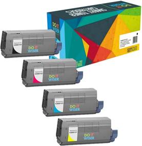 img 4 attached to 🖨️ Do it Wiser 4-Pack Toner Cartridges for Oki C711/C710 - 43866101 43866103 43866104 43866102 (Black Cyan Magenta Yellow) Compatible Printer Cartridges