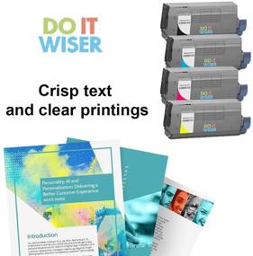 img 3 attached to 🖨️ Do it Wiser 4-Pack Toner Cartridges for Oki C711/C710 - 43866101 43866103 43866104 43866102 (Black Cyan Magenta Yellow) Compatible Printer Cartridges