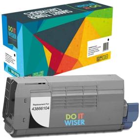 img 1 attached to 🖨️ Do it Wiser 4-Pack Toner Cartridges for Oki C711/C710 - 43866101 43866103 43866104 43866102 (Black Cyan Magenta Yellow) Compatible Printer Cartridges