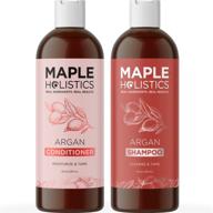 🌿 argan oil shampoo and conditioner set: sulfate-free, volumizing, and frizz control for dry damaged hair logo