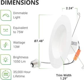 img 3 attached to Sunсo Lighting 4 Пакет 5/6 дюймовых светодиодных встроенных светильников