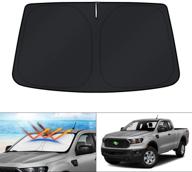 custom fit windshield sun shade for ford ranger 2019-2022 | uv ray blocking window shade to keep your car cooler | foldable sun visor protector by kust logo