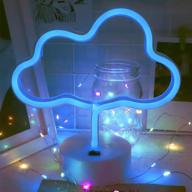 fiee blue cloud shaped neon signs: decorative led safety art wall lights for kids, baby room, wedding, party, christmas & more! логотип