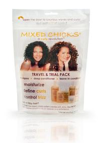 img 2 attached to 🧴 Complete Mixed Chicks Travel & Trial Pack - Shampoo, Deep Conditioner, Leave-in Conditioner, 2 fl. oz. each: Ideal for On-the-Go Haircare