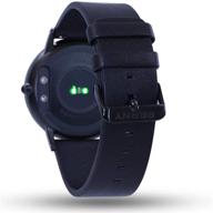 🌑 introducing the berny hybrid smart watch: chargeable analog smart watch with heart rate fitness monitor for ios and android - black logo