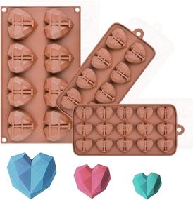 img 4 attached to Sizes Diamond Heart Silicone Molds