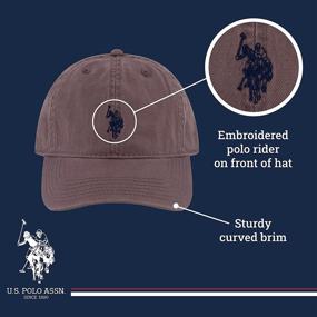 img 1 attached to 🧢 Classic U.S. Polo Assn. Mens Washed Twill Cotton Baseball Hat: Adjustable Fit, Iconic Pony Logo & Stylish Curved Brim