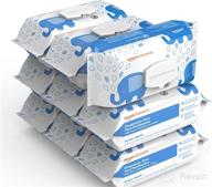 img 1 attached to 👶 Amazon Elements Baby Wipes: Unscented, White 720 Count, Flip-Top Packs - Hypoallergenic & Gentle Baby Care Essential review by Heather Roque