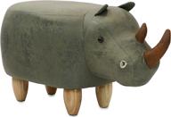 🦏 critter sitters green 14" seat height animal rhino-faux leather look-durable legs-furniture for nursery, bedroom, playroom & living room-décor ottoman" -> "green rhino ottoman for nursery, bedroom, playroom & living room - critter sitters - 14" seat height, faux leather look, durable legs logo