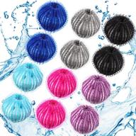 🐾 reusable dryer balls with pet hair remover - laundry lint remover washing balls for effective pet hair removal in laundry, 6 colors (pack of 12) logo