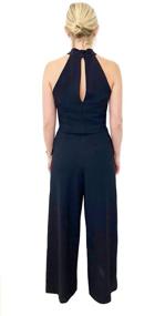 img 1 attached to Donna Ricco Women's Halter Jumpsuit - Trendy Woman's Attire