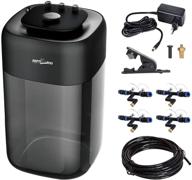 🦎 repti zoo 10l reptile mister fogger: high pressure humidifier for terrariums, amphibians, and reptiles - silent pump, rainforest sprayer system with 4pcs nozzles logo
