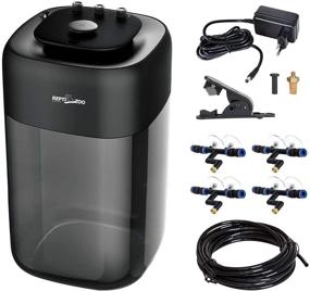 img 4 attached to 🦎 REPTI ZOO 10L Reptile Mister Fogger: High Pressure Humidifier for Terrariums, Amphibians, and Reptiles - Silent Pump, Rainforest Sprayer System with 4PCS Nozzles