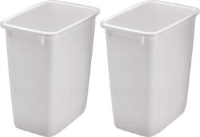 img 1 attached to 🗑️ Rubbermaid 2806TP-WHT 36QT Open Wastebasket, White - Pack of 2