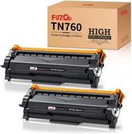 fuzoo compatible tn760 toner cartridge replacement (2-pack) for brother hl-l2350dw hl-l2390dw hl-l2395dw mfc-l2710dw hl-l2370dw mfc-l2750dw dcp-l2550dw printer – high yield with chip – tn-760 tn730 logo